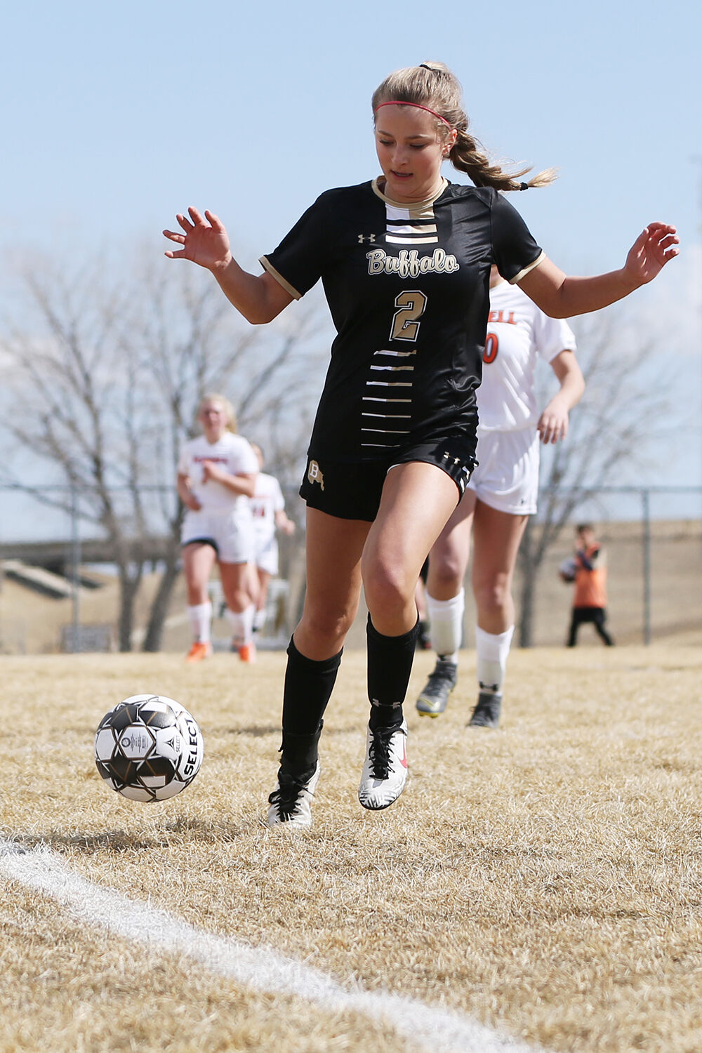 Piper Schmidt follows the ball